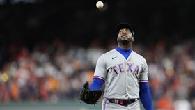 ▲查普曼（Aroldis Chapman）挨轟！助艾瓦瑞茲（Yordan Alvarez）寫下古巴球員季後賽全壘打紀錄。（圖／美聯社／達志影像）