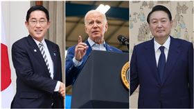 美國，日本，南韓，韓國，拜登，尹錫悅，岸田文雄，（合成圖／翻攝自윤석열、Joe Biden、岸田文雄臉書）