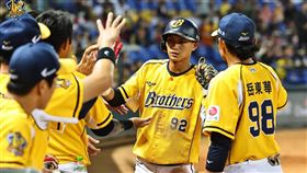 ▲岳政華與大哥岳東華本季在一軍都同時達成符合個人獎選拔資格。（圖／翻攝自兄弟Fans Club官方FACEBOOK粉絲專頁）