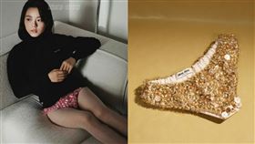 ▲大陸女星趙今麥Miu Miu鑽石內褲。（圖／翻攝自微博）