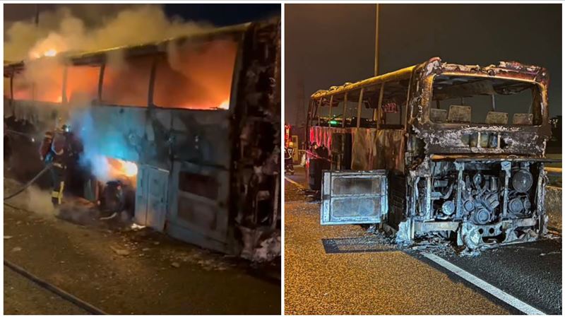 遊覽車五楊「燒成骨架」！駕駛驚險還原