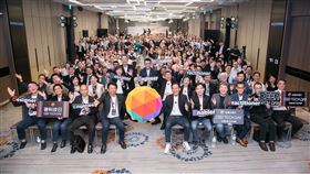 百位對台灣IT產業極具影響力的CIO及高階主管參與台灣大哥大「2023硬科技日」。（圖／台灣大提供）