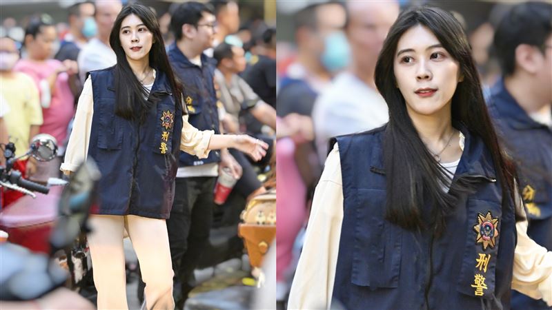 三重廟會超正女刑警！網驚呼：這禮生吧？