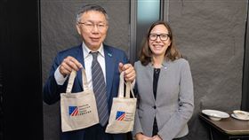 柯文哲與AIT理事主席羅森柏格晚宴。（圖／柯辦提供）