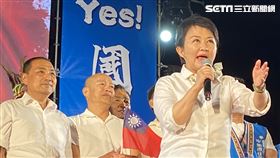 侯友宜台中萬人挺侯造勢。盧秀燕、韓國瑜、朱立倫。（圖／記者李忠憲拍攝）