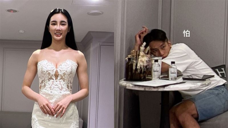 舒子晨秀性感婚紗　精壯手臂嚇壞老公：怕