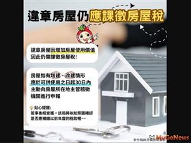房屋如有增建、改建情形，應於可供使用之日起30日內，主動向房屋所在地主管稽徵機關申報(圖/新竹縣政府/MyGoNews提供)