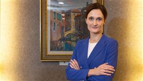 立陶宛國會議長希米利特專訪（2）立陶宛國會議長希米利特（Viktorija ?milyt?-Nielsen）首度率團訪台並接受中央社專訪，盼強化雙方經貿各領域合作。中央社記者謝佳璋攝  112年10月23日