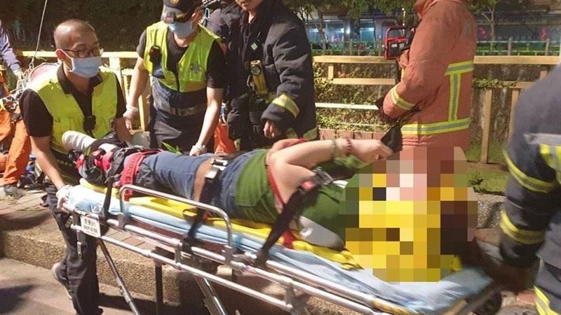 與友吵架墜鴨母港溝　五股醉婦左腳踝變形