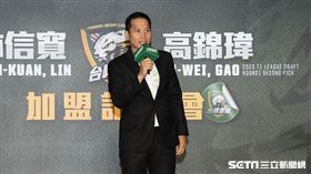 永豐台啤雲豹球隊營運長顏行書。（資料圖／記者蔡厚瑄攝影）