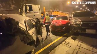 新澳隧道1死11傷！　砂石車撞擊畫面曝光