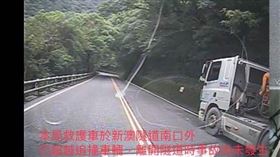 宜蘭縣,南澳,新澳隧道,重機,命危,砂石車,（圖／翻攝畫面）