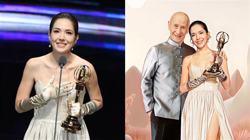 許瑋甯金鐘願望成真　外公驕傲輕摟她惹淚