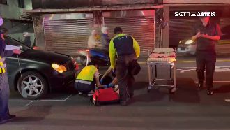 搶快沒走斑馬線　女被車撞倒地喊痛