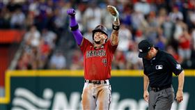 ▲響尾蛇馬提（Ketel Marte）季後賽連17場敲安。（圖／翻攝自MLB Network推特）