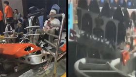 中國深圳歡樂谷雲霄飛車出現追撞意外。（圖／翻攝自微博）