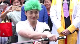 ▲蔣萬安出席天母搞什麼鬼萬聖節嘉年華