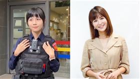 西門所女警陳力慈神似藝人吳怡霈。（組合照）