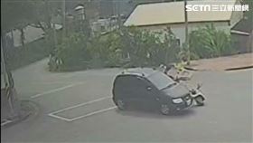 台中沙鹿少年開車闖紅燈衝撞機車，一對父女一死一傷。（圖／民眾提供）