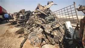 埃及高速公路重大車禍。美聯社