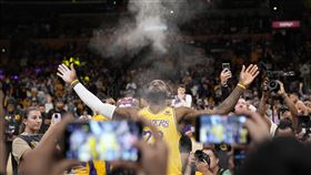 湖人球星詹姆斯。（圖／美聯社／達志影像）