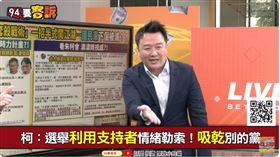 柯文哲養套殺國民黨？李正皓：2018就預謀搶藍營票！（圖／94要客訴）