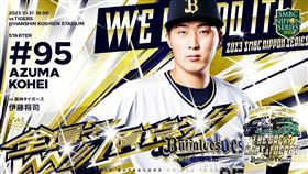 ▲歐力士日本一第3戰育成出身投手東晃平先發勝投。（圖／翻攝自歐力士隊官方推特）