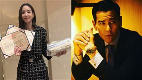 ▲張鈞甯，彭于晏。（圖／翻攝自微博）