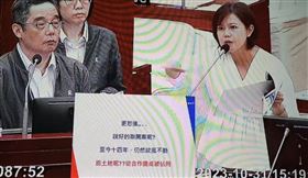 國民黨台北市議員游淑慧批評，台北市捷運局在捷運頂埔站旁聯開案延宕14年，還將土地作為轉乘停車場，原始地主未受益，「我們公家部門做事怎麼跟土匪一樣？」（圖／翻攝自游淑慧臉書影片）
