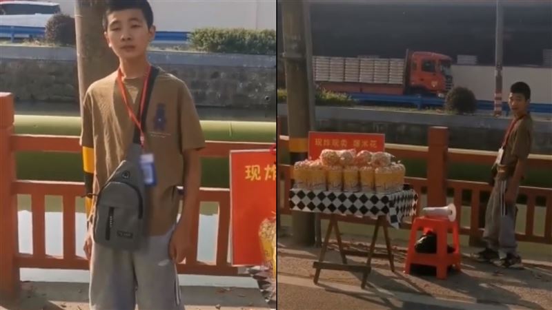 揪心！腦癱兒第一次擺攤 媽媽躲旁邊幫1事