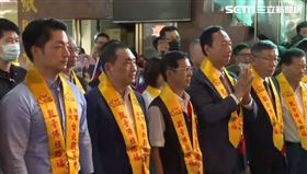 ▲蔣萬安侯友宜郭台銘柯文哲葫蘆寺參拜