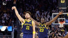 ▲湯普森（Klay Thompson）最後0.2秒跳投準絕殺。（圖／翻攝自金州勇士官方X）