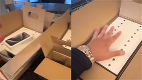 有網友訂4支iPhone 15 Pro Max，結果卻收到60支。（圖／翻攝自@legends_gio TikTok）