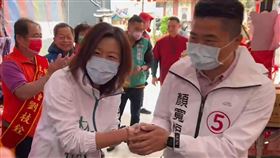 林靜儀,顏寬恒,烏日建興宮,團拜法會,兩人首度同框 圖/翻攝畫面