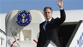 美國國務卿布林肯今天抵達以色列。（圖／美聯社／達志影像）