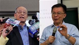 ▲沈富雄(右)因在節目上提到翁達瑞(陳時奮)(左)「知識分子敗類」，挨告公然侮辱。（資料照／翻攝自沈富雄臉書、記者楊佩琪攝）