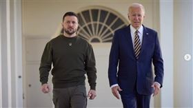 翻攝自阿南德影片、馬克宏ig、澤倫斯基ig、拜登推特