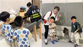 2萬人驚見深夜警察上門...2子乖乖站一旁！急求原因　蔡阿嘎回應了。（圖／翻攝自蔡阿嘎臉書）