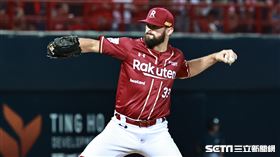 ▲台灣大賽第2戰，樂天桃猿洋投道博格9局下無失分。（圖／記者劉彥池攝影）