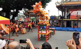 全國聖母盃舞龍舞獅錦標賽　龍華科大過關斬將成雙冠王，圖／桃園電子報