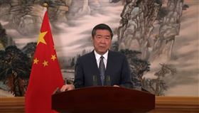 國際金融領袖投資峰會11月7日在香港舉行，主管財經金融事務的中國副總理何立峰發表視訊講話。（圖／翻攝自香港金融管理局官網）