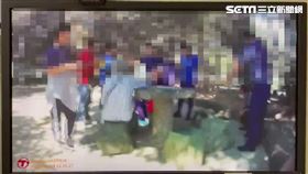 北投分局查獲磺港公園聚賭案，6名賭客加起來424歲。（圖／翻攝畫面）