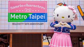 Hello Kitty跨界聯名捷運彩繪列車與主題商店，好拍又好買。（圖／台灣三麗鷗提供）