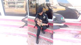 女警救災見4月嬰餓48小時　解衣哺餵母乳（圖／翻攝Ｘ、TWITTER)
