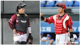 ▲樂天桃猿捕手嚴宏鈞、味全龍捕手蔣少宏。（資料圖／記者劉彥池攝影）