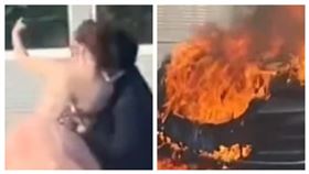 自燃,婚車,新郎,新娘,自拍