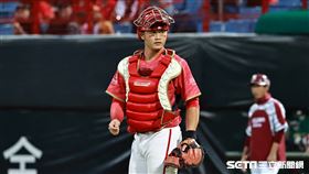 ▲台灣大賽第7戰，味全龍捕手蔣少宏。（圖／記者劉彥池攝影）