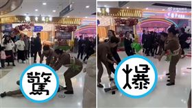 厲害了中國！店家搶生意變20櫃姐肉搏大戰　互相傷害洩春光太誇張（圖／翻攝自微博）