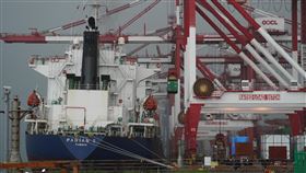 8月出口連12黑（1）財政部8日公布8月海關進出口貿易初步統計，8月出口金額373.6億美元，年減7.3%，連12黑。圖為停靠在高雄港區的貨櫃輪正進行貨櫃裝卸作業。中央社記者董俊志攝  112年9月8日
