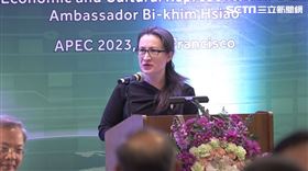 ▲蕭美琴歡迎張忠謀抵舊金山晚宴